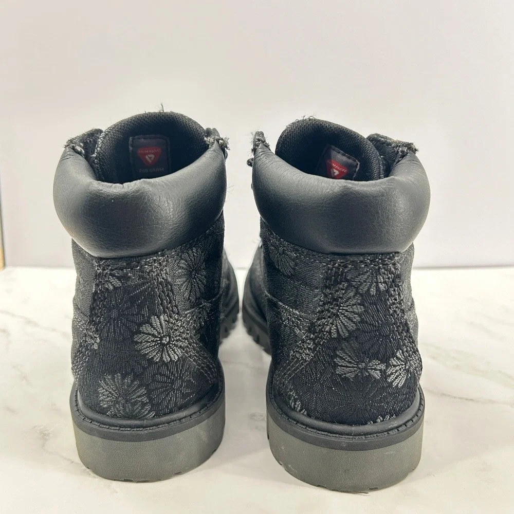 Timberland Girls Premium 6 Inch Waterproof Floral Boots Size 12 Winter‎